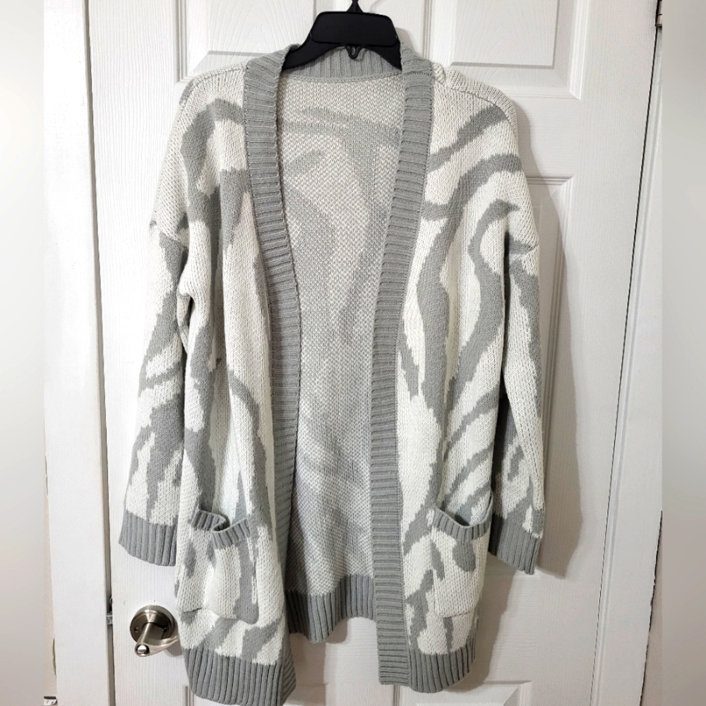 Cardigan,  womens size Medium,  grey